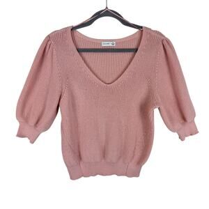 Gentle Fawn Pink V-Neck Sweater